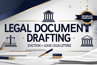 be your online lawyer, draft eviction notice, letter, lease agreement