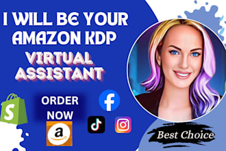 be amazon KDP kindle ebook VA fr formatting, publishing, ads