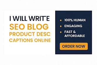 write SEO blog posts, captions, or product descriptions