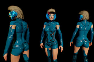 model a high quality 3d character model, ue5 rig, pbr texturing, animation