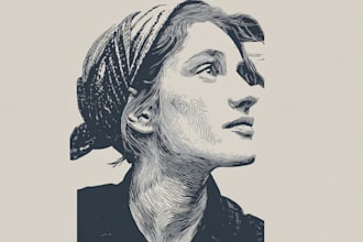 create a portrait print linocut