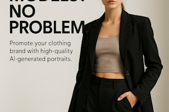 create custom ai model portraits for clothing, branding