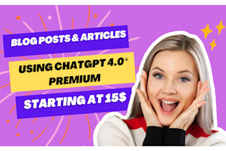 write engaging blog post and articles using chat gpt premium