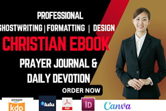 format, ghostwrite christian ebook daily devotional prayer journal amazon KDP