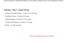 create a workout plan to help you achieve your goals