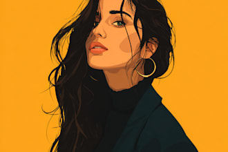 do realistic vector art portrait from your photo