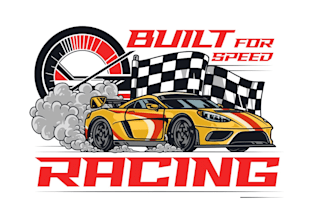 design creative racing car company logo for you