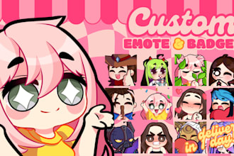 create cute and chibi custom twitch emotes for your stream