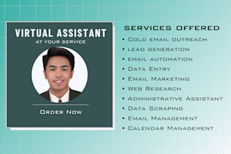 be your virtual assistant and cold email outreach specialist