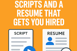 create viral content scripts for social media and beginner entry level resumes