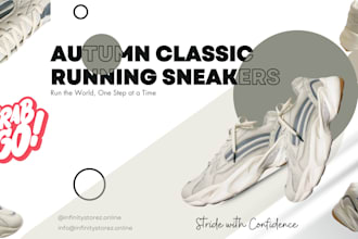 modern sneaker ad design for social media
