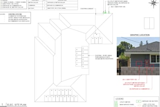design solar pv permit plans on autocad