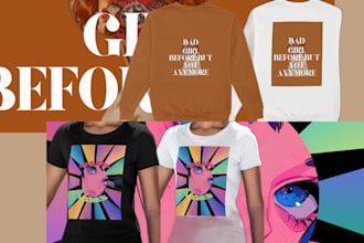 do custom tshirt and packaging design