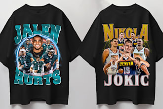 do custom 90s vintage bootleg rap t shirt design for you