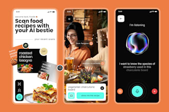 create modern ai mobile app UI UX design in figma