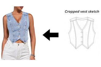 design vest spec sheet  factory production wears tech pack and fashion wears