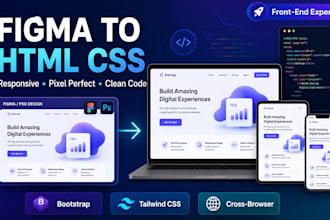 convert figma to responsive HTML CSS website