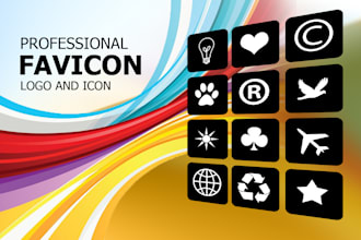 professional favicon design and modern app icon logo for you
