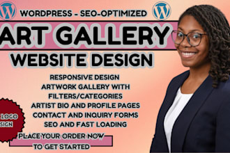 art gallery website, artist portfolio website, fine art website design