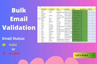 do bulk email verification and remove invalid emails