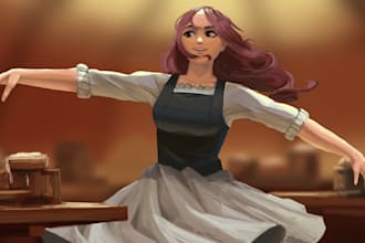 do rough character illustration