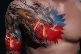 custom an abstract tattoo design