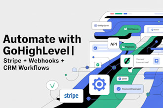 integrate set up gohighlevel automations with stripe, webhooks, and CRM workflow