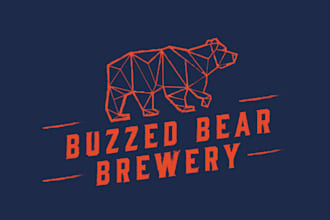 design a geometric custom logo for your beer brewery or craft brand