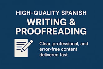 professional writing and proofreading in spanish