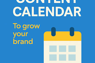 create a strategic content calendar for your brand or personal platform