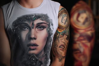 create custom realistic tattoo design art