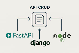 create API crud in fastapi,django and node js