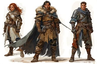 do a dnd game concept character art