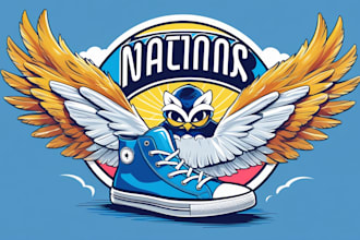do shoes wings mascot logo for your company