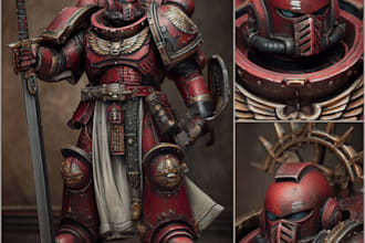 unique a your marine warhammer 40k character art for you
