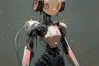 draw gundam, transformers, mecha robot in anime manga style