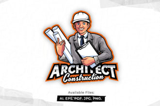 do modern architecture logo design for firms, studios and creatives