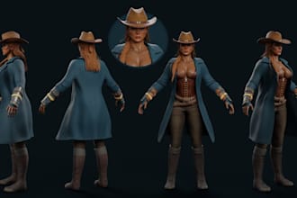 create game ready 3d character modeling and rigging for unity and unreal