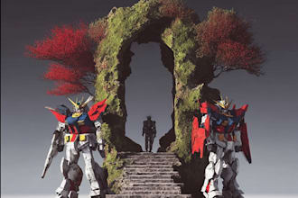 draw gundam, transformer, robot, armor, and mecha, concept