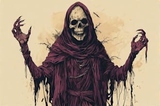 create spooky fantasy horror character