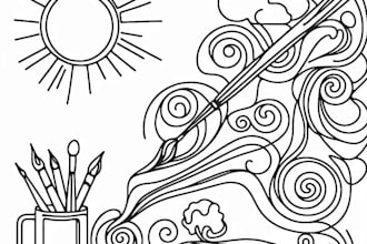 draw abstract surreal and acrylic line art for you