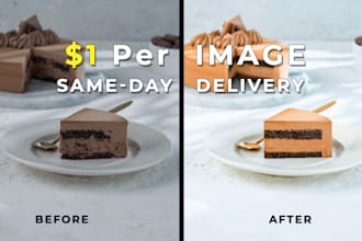 professionally edit food photos with high end retouching and cleanup