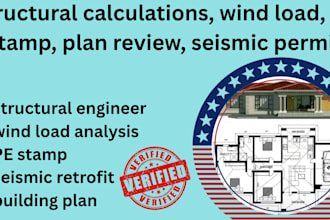 structural calculations, wind load, pe stamp, plan review, seismic permit