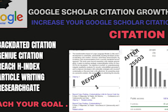 increase google scholar citation backdated citation