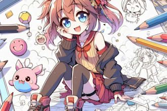 draw anime cartoon comic character illustration art