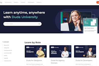 design a modern website using duda website builder