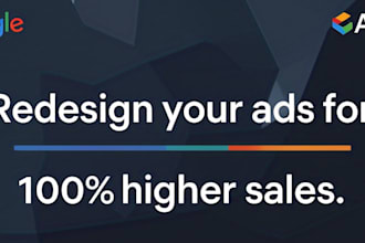 audit and redesign your underperforming google ads or adroll ads