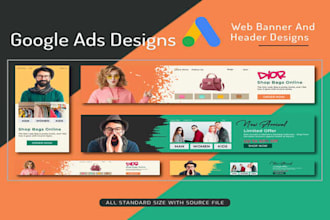 create custom banner ad sets for google ads and adroll campaigns