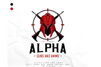 do make guns, and ammo, helmet, popcorn, fitness vintage logo design