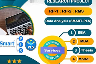 made your research project rp1, rp2  and adjust dataset for smart pls